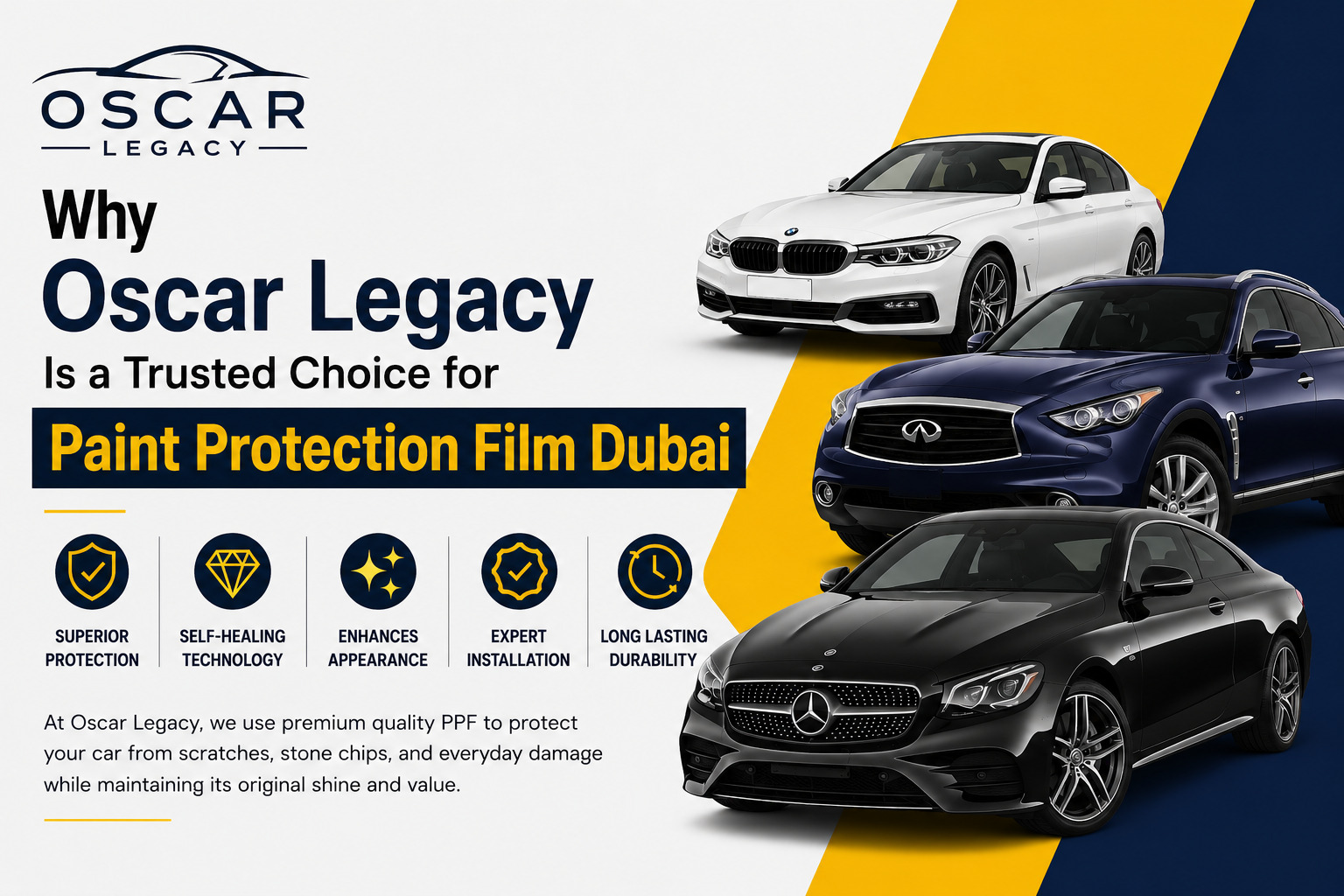 Why Oscar Legacy Is a Trusted Choice for Paint Protection Film Dubai