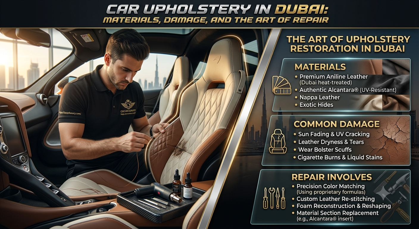 Car Upholstery in Dubai: Repair, Materials & Full Restoration 